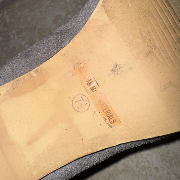 CCOCCI Gray microsuede back zip ankle boots women’s size 7.5 - Picture 5 of 12